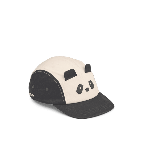Liewood Rory Panda Cap in Sandy und Dark Grey für Babys