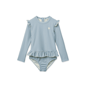 Liewood Sille Langarm-Badekleid Riverside in Creme de la Creme