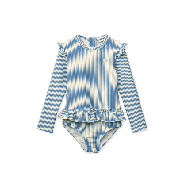 Liewood Sille Langarm-Badekleid Riverside in Creme de la Creme