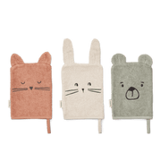 3-Pack Bath Gloves Sylvester Dove Blue Mix