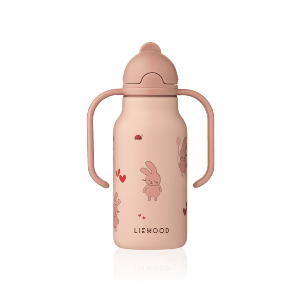Liewood Trinkflasche Kimmie 250 ml im Wild-Child-Print auf Rosey