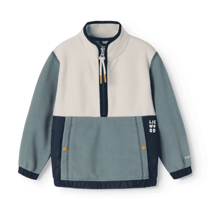 Liewood Wynn Fleece-Pullover Classic Navy Mix – Half-Zip Kinderpullover
