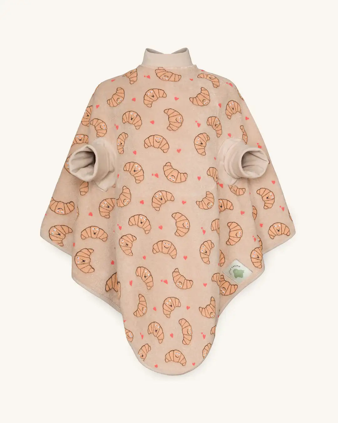 Little Casimir Boo Frottee-Lätzchen Croissant – Vorderansicht