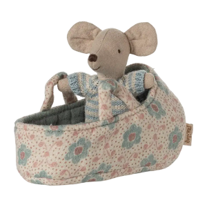 Maileg Babymaus Blau, 6 × 9,5 × 5,5 cm aus Baumwolle