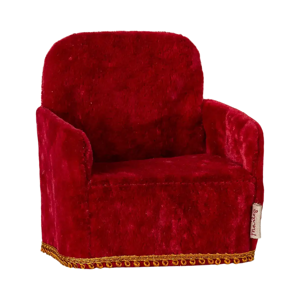Maileg Samt-Sessel für Mäuse in Rot