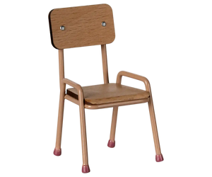 Maileg Stuhl Maus Dunkles Powder aus Holz und Metall