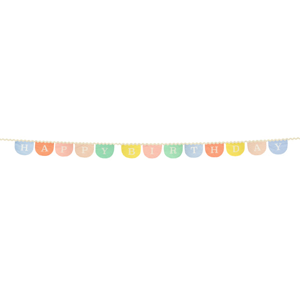 Fabric garland "Happy Birthday"