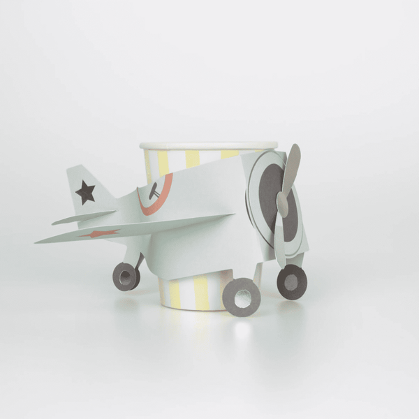 Meri Meri Flugzeug Trinkbecher mit drehbarem Propeller
