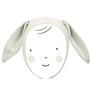 Meri Meri Häschen Babymütze Mint aus Bio-Baumwolle