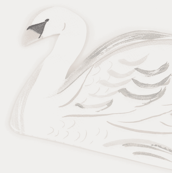 Meri Meri Servietten Schwan auf festlich gedecktem Tisch