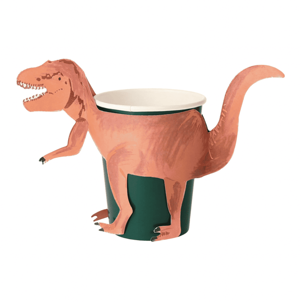 Meri Meri T-Rex Trinkbecher im 8er-Set für die Dino-Party