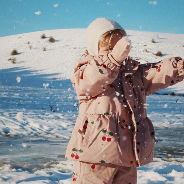 Mismou ruffled winter jacket Ma Grande Cerise