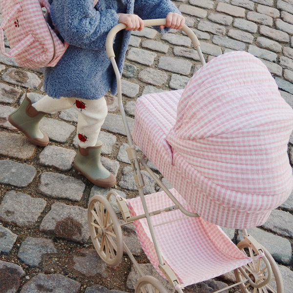 Puppenwagen (Pram) Powder Pink Check