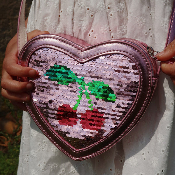 Does sequin bag Coeur Rose