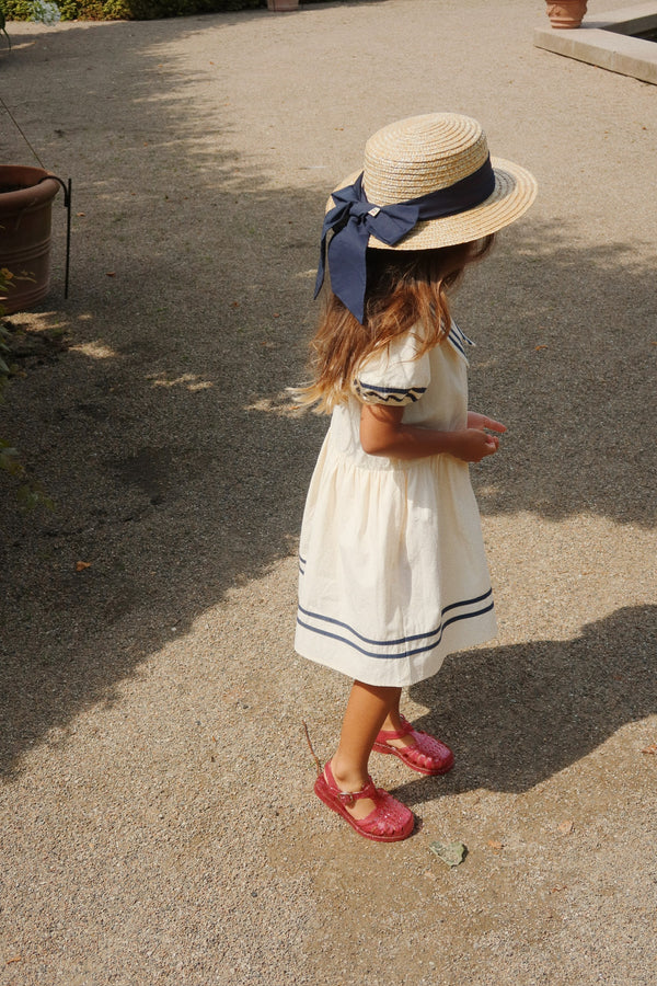 Allie Straw Hat Navy Blazer