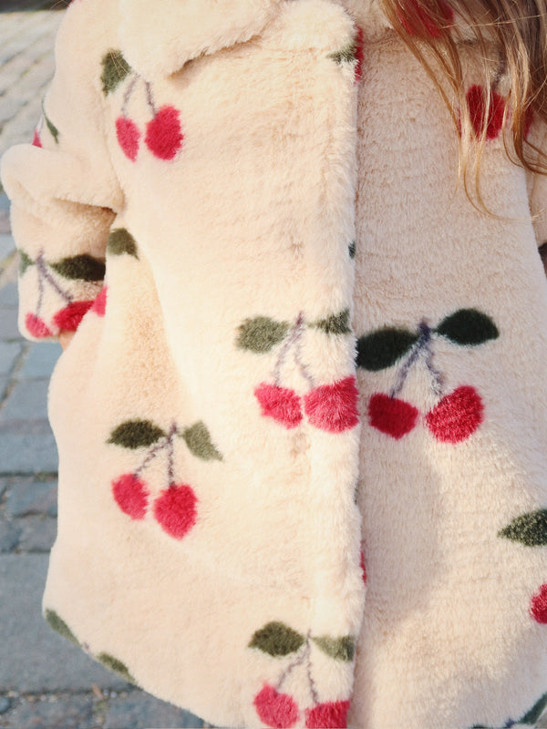 Fuzzie coat Ma Grande Cerise
