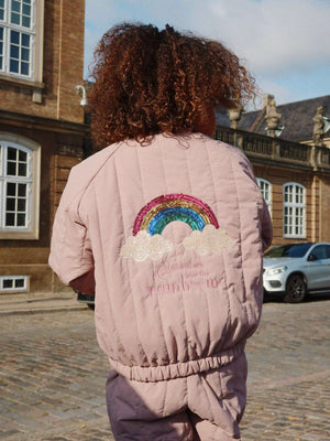 Rückansicht der Juno Bomberjacke Twilight Mauve