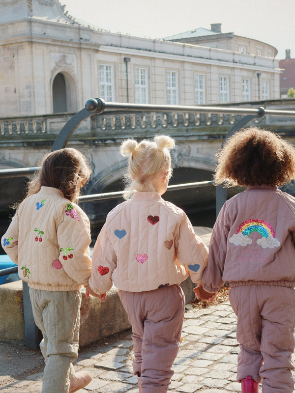 Juno Sequin Bomber Jacket Twilight Mauve