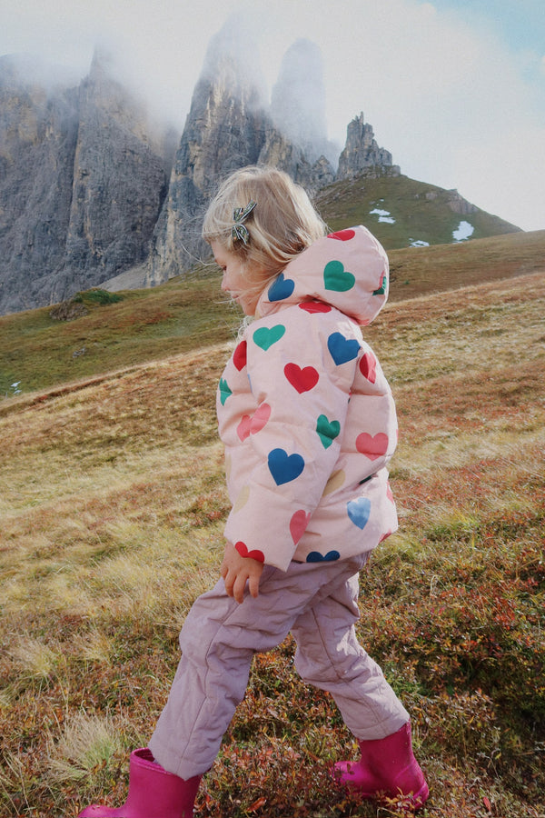 Nuka warm puffer jacket Coeur Rose Coloré