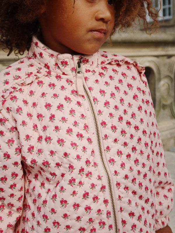 Rosie Blush ruffle thermal jacket