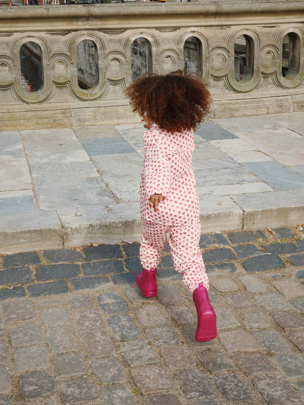 Rosie Blush ruffle thermal jacket