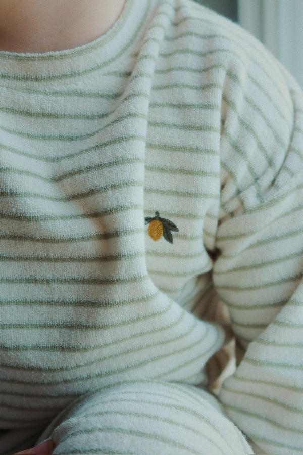 Itty Sweatshirt Tea Stripes