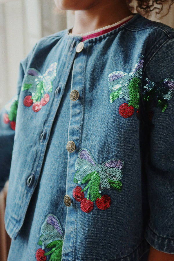 Magot denim shirt Amarena sequins