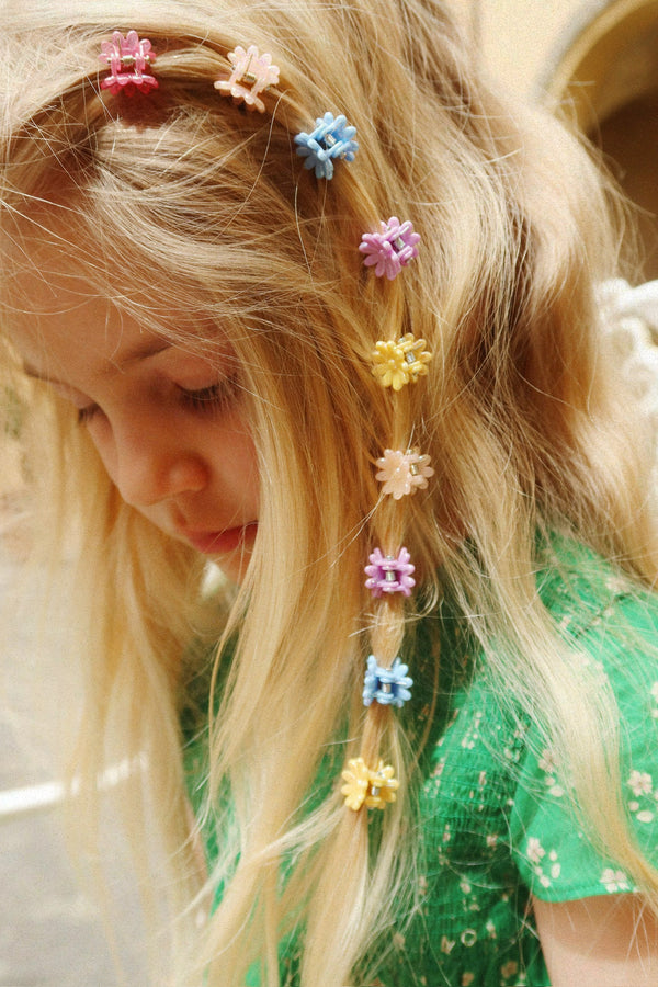 10-Pack Mini Flower Hair Clips