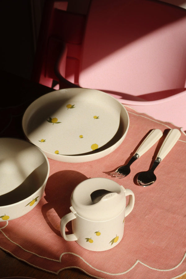 8-pack children's cutlery set cream / onyx