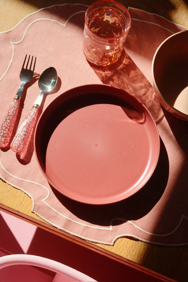 2-Pack Glitter Drinking Cups Woof Letter Rose