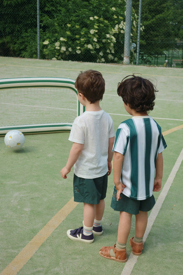 Inflatable Goal with Ball Green Stripe