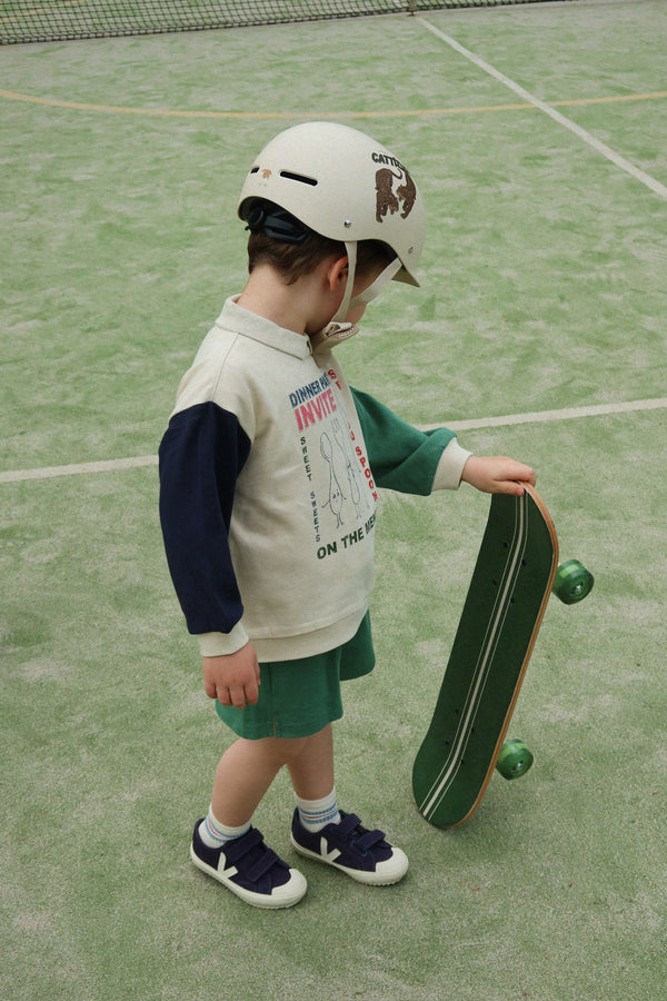 Spotty long sleeve polo multicolor