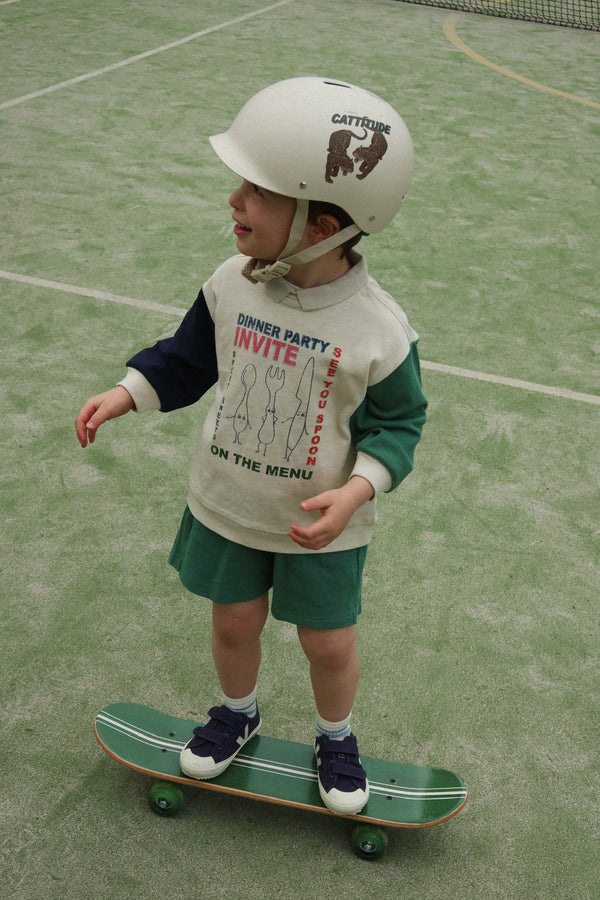 Spotty long sleeve polo multicolor
