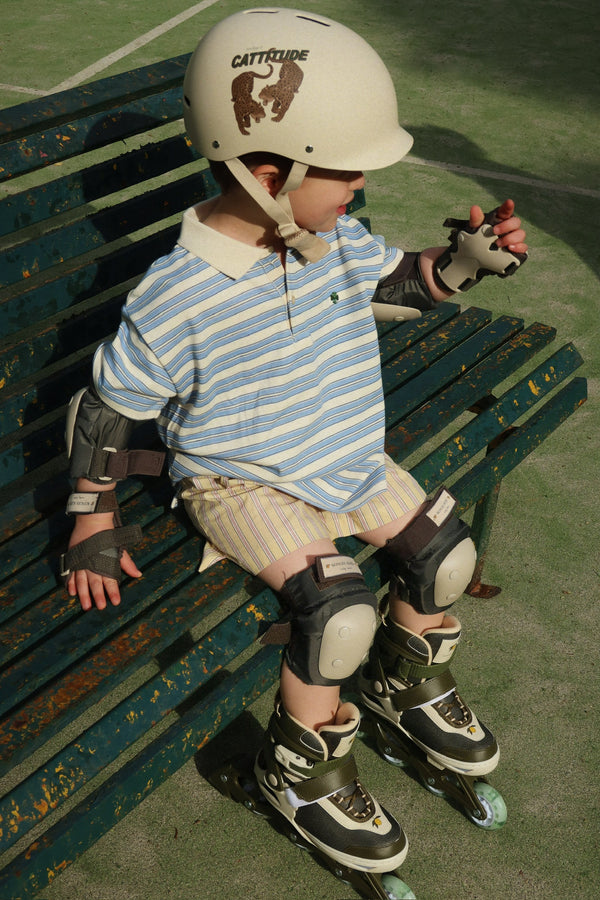 Spotty Poloshirt Stripe Ciel