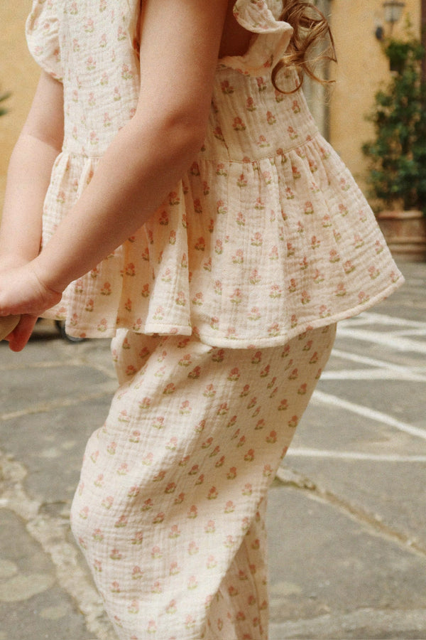 Coco Muslin Top Carta Rosa