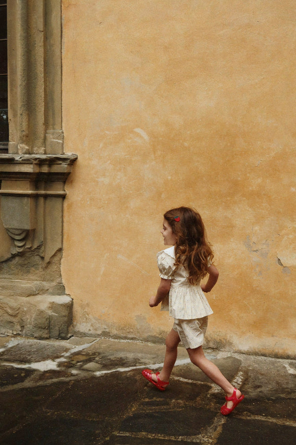 Coeur Collar Blouse Ciel Mirage