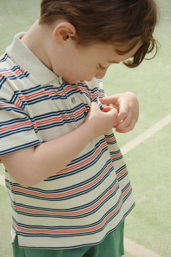 Spotty Polo Shirt Stripie Stripe