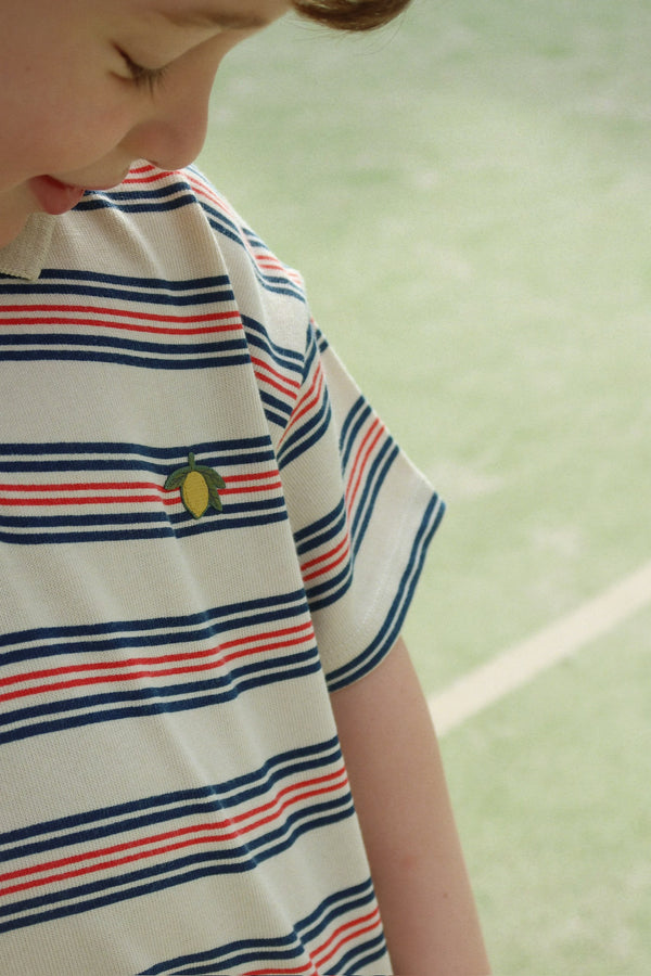 Spotty Polo Shirt Stripie Stripe