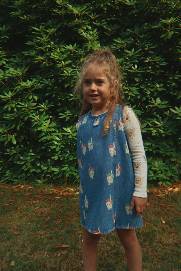 Magot denim dress Bow Kitty