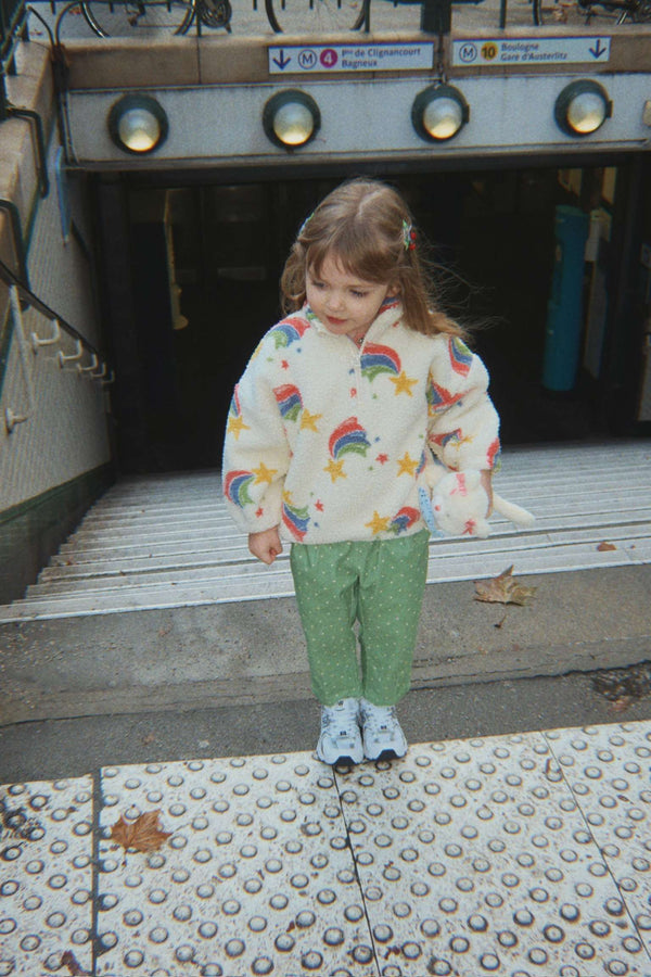 Teddy Jacket Half Zip Jody Rainbow Star