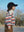 Konges Sløjd Half-Zip Sweatshirt Loupy Tangerine Stripe – Detailansicht