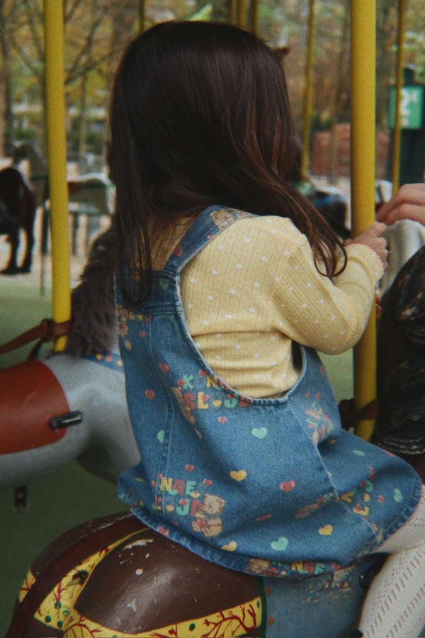 Magot Teddy Coeur Overalls