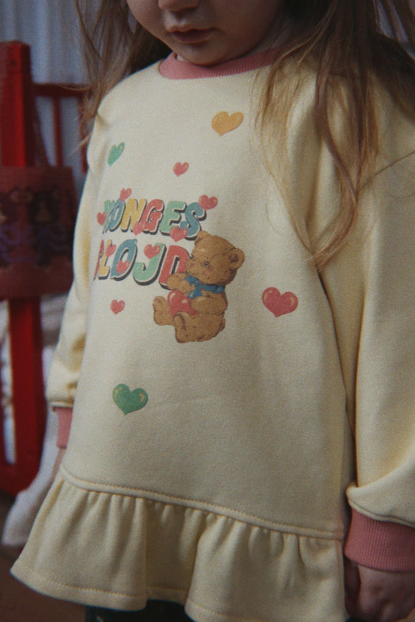 Ruffle Sweatshirt Spotty Banana Crepe