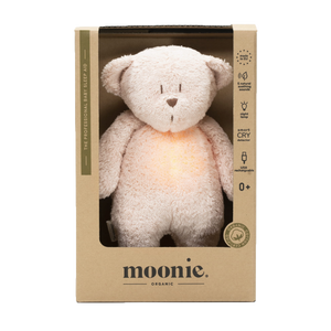 Moonie Organic Humming Bear Rose Kuscheltier mit Nachtlicht – Beluga Kids