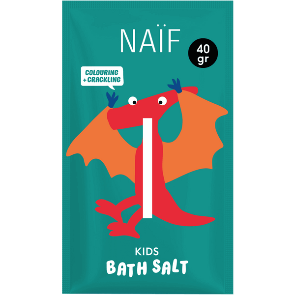 Naïf Badesalz für Kinder, 40 g, mit natürlichem Gardenia-Extrakt