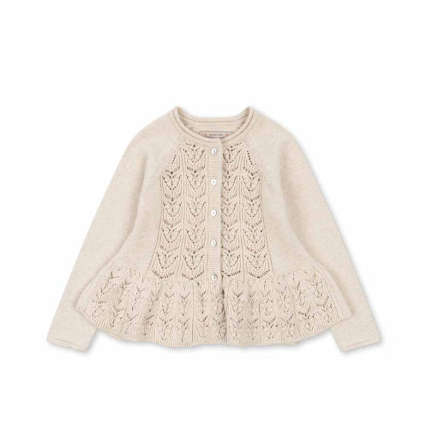 Cabby knit cardigan off white melange