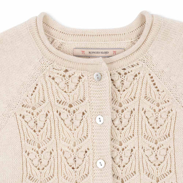 Cabby knit cardigan off white melange