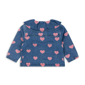 Magot Jeansshirt Bon Coeur Pink von Konges Sløjd aus Bio-Baumwolle