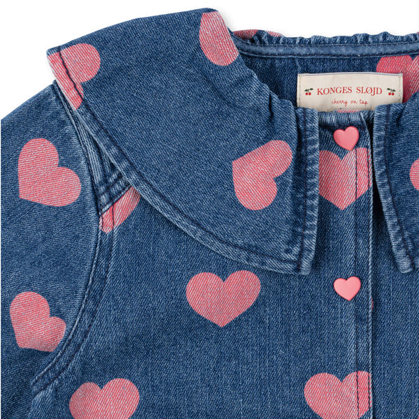 Chemise en jean Magot Bon Coeur Rose