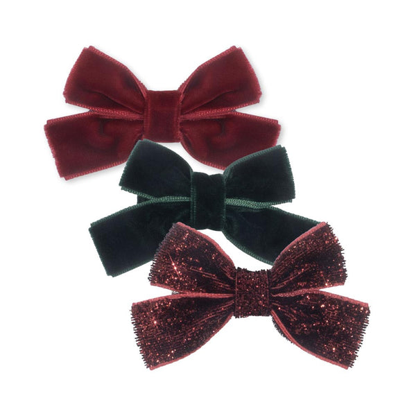 6-Pack Micki Bow Haarspangen Red/Glitter